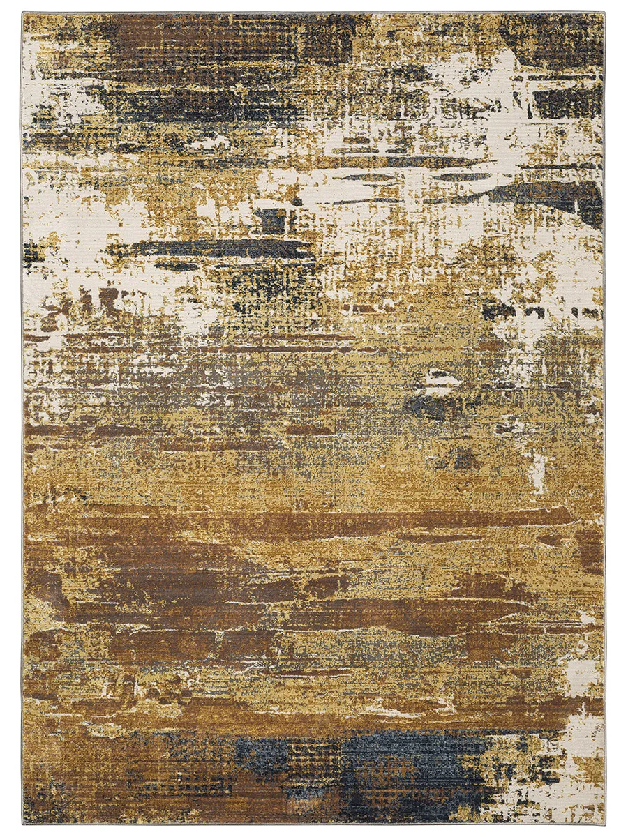 Caravan 6'7" x 9'6" Gold Rug