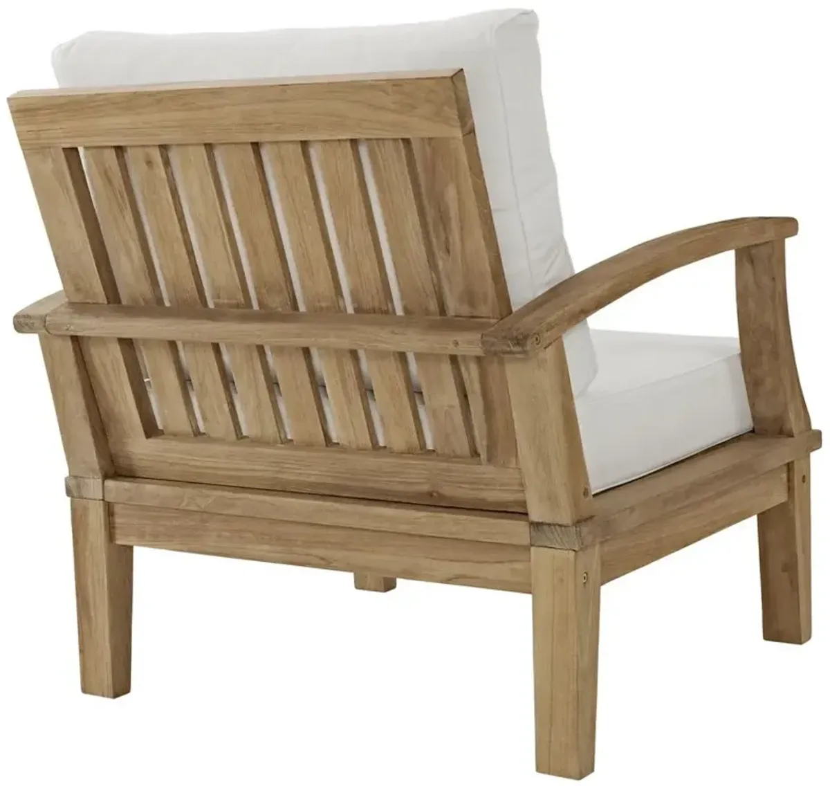 Marina 3 Piece Outdoor Patio Teak Set - Natural White