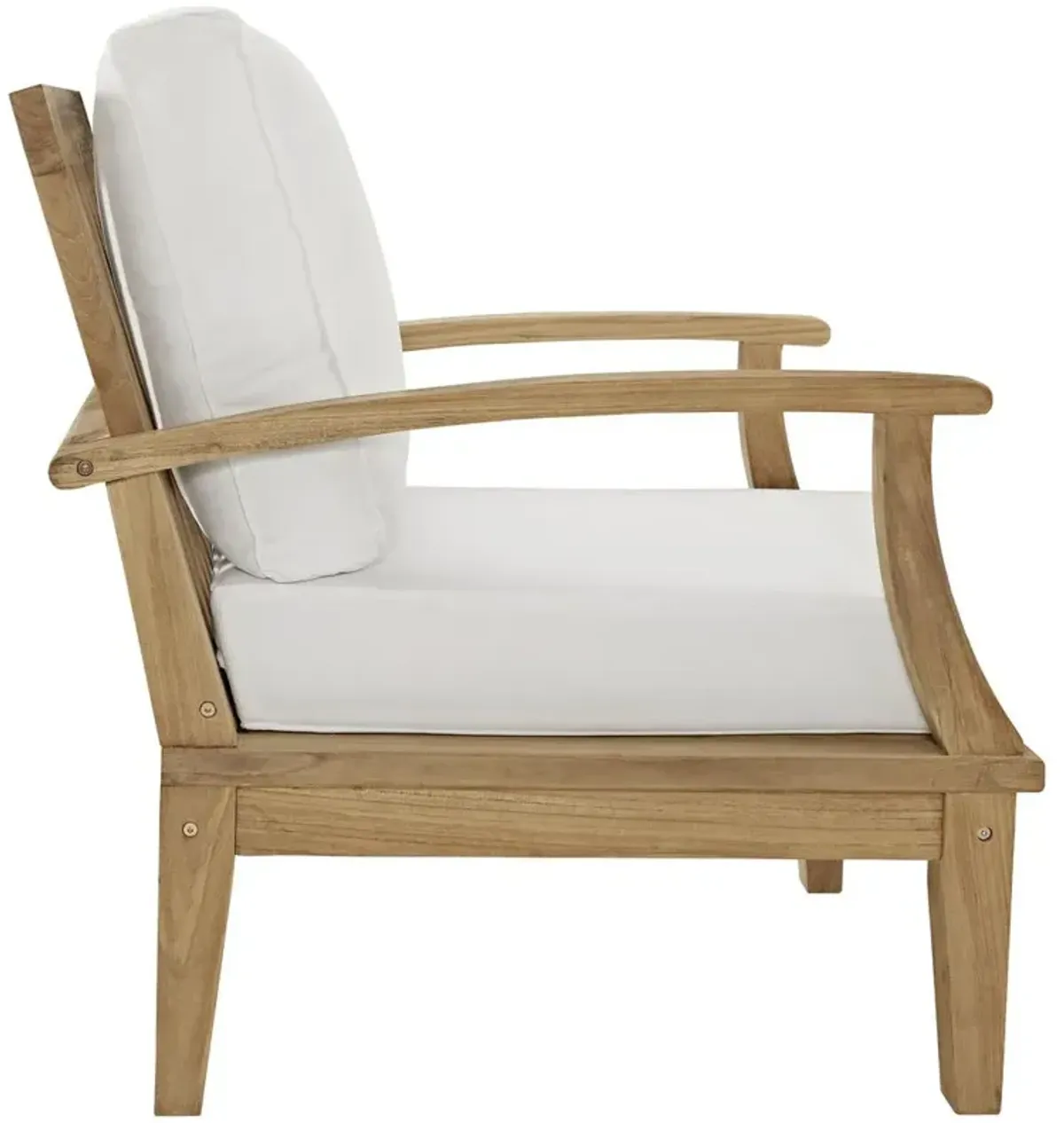 Marina 3 Piece Outdoor Patio Teak Set - Natural White