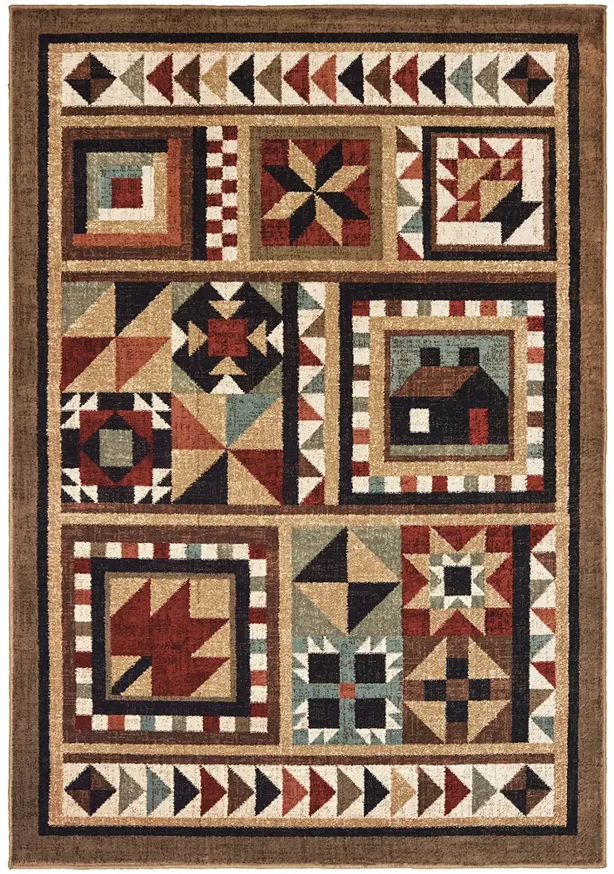 Woodlands 3'10" x 5'5" Brown Rug