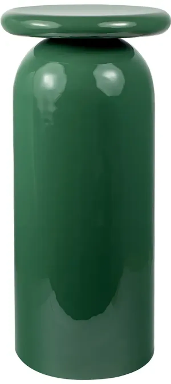 Miles Mid-Century Modern Metal Sleek Cylinder Drink Table