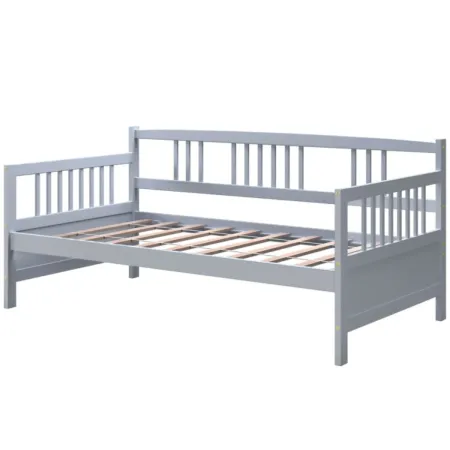 Twin Size Wooden Slats Daybed Bed with Rails