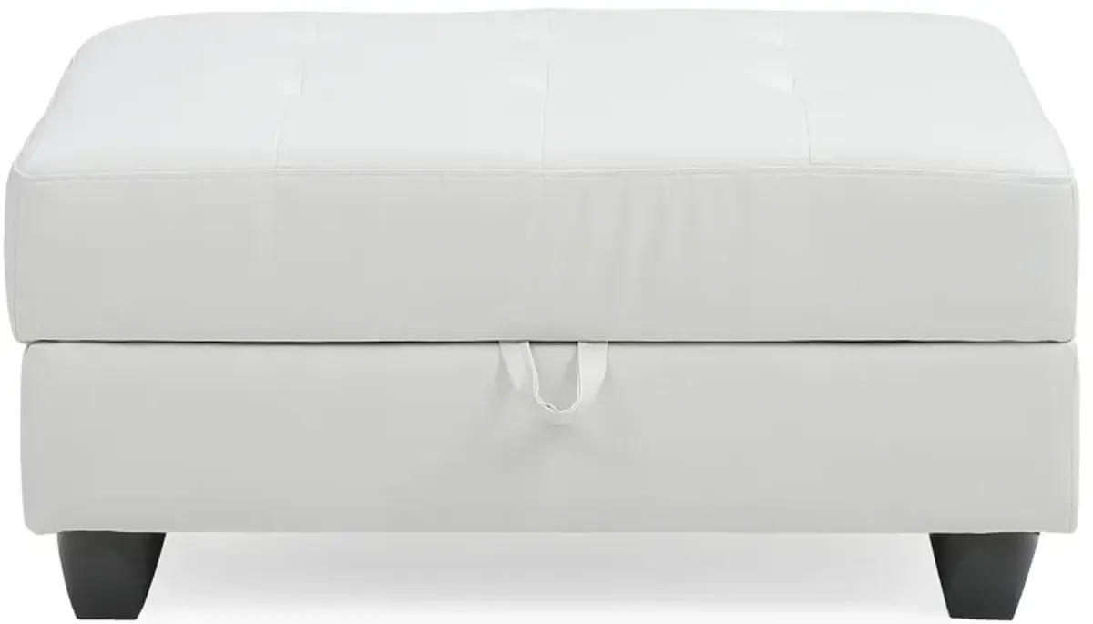 Revere Faux Leather Upholstered Storage Ottoman