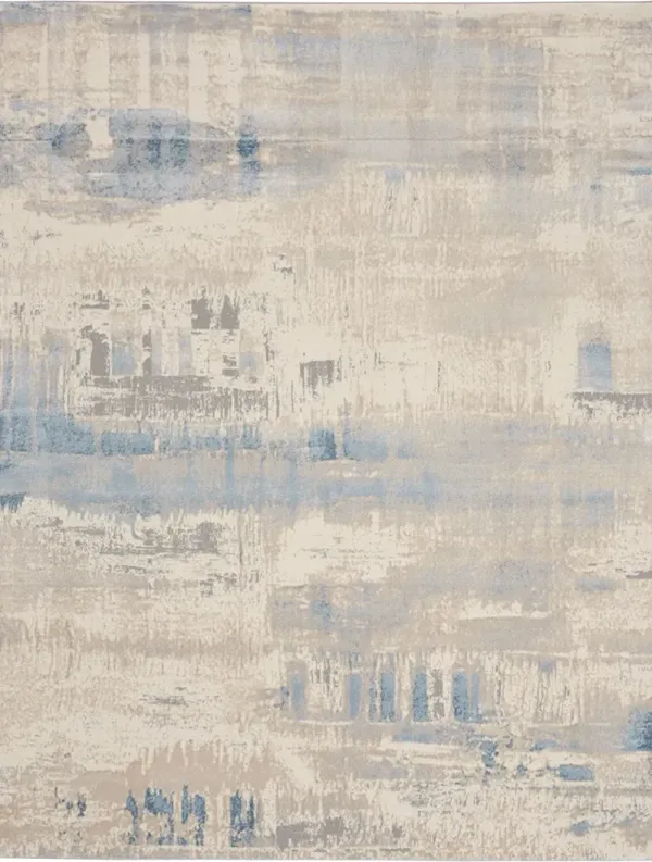 Solace SLA08 Ivory/Gray/Blue 8' x 10' Rug