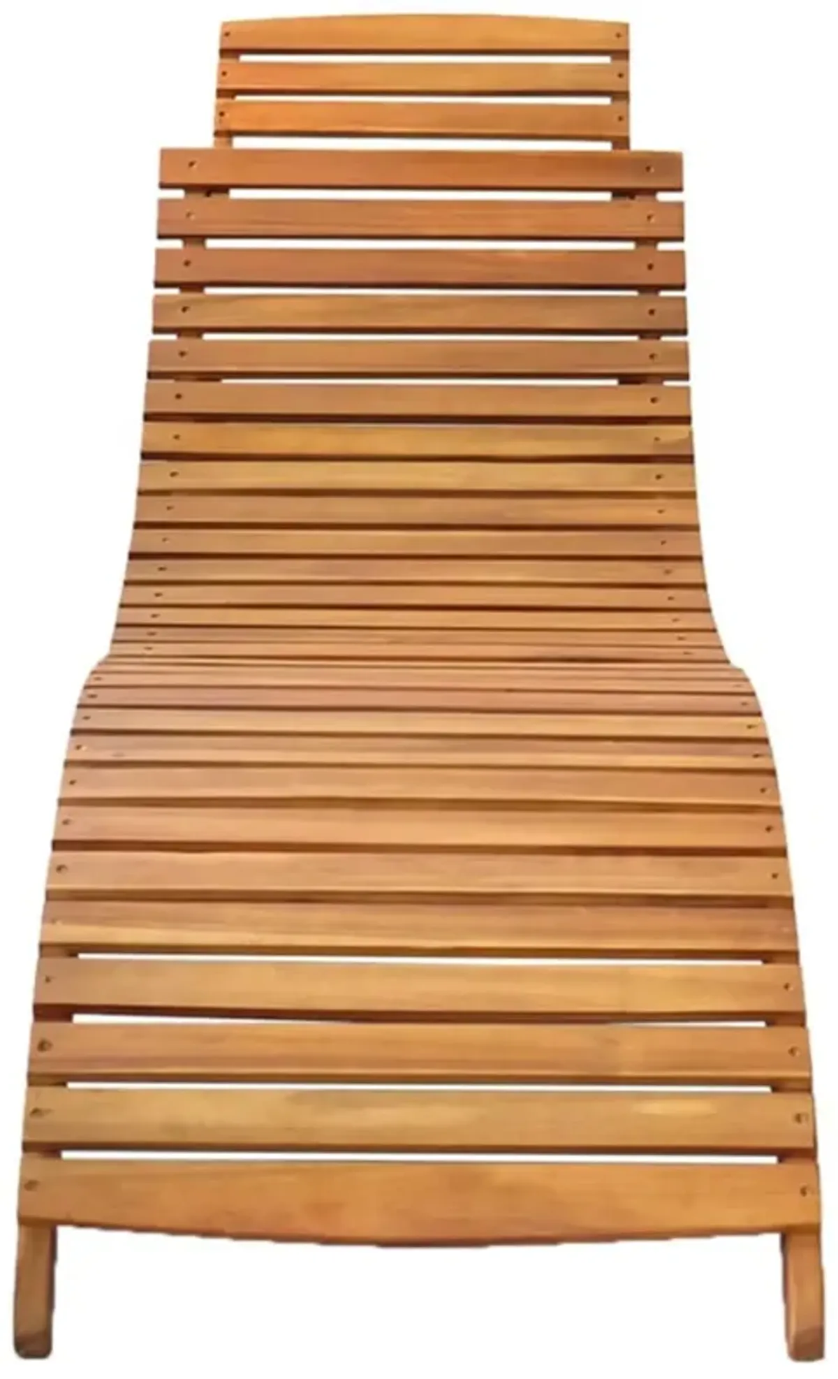 vidaXL Sun Lounger Solid Acacia Wood Brown