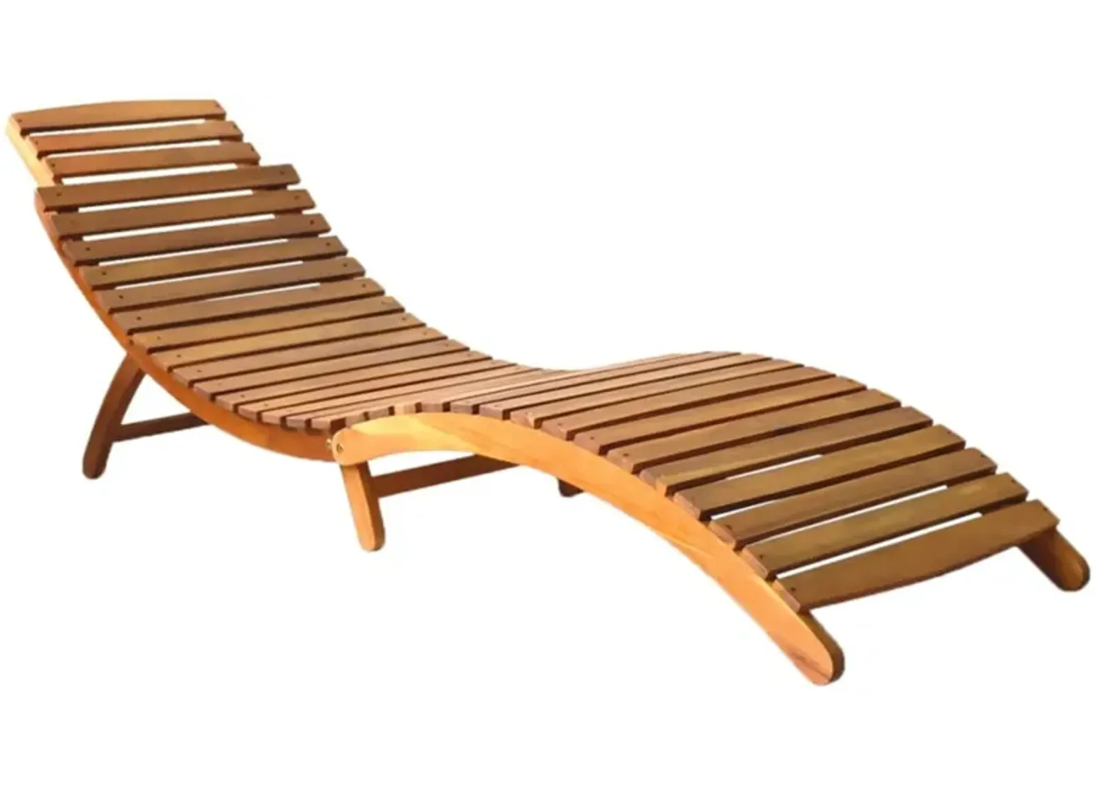 vidaXL Sun Lounger Solid Acacia Wood Brown