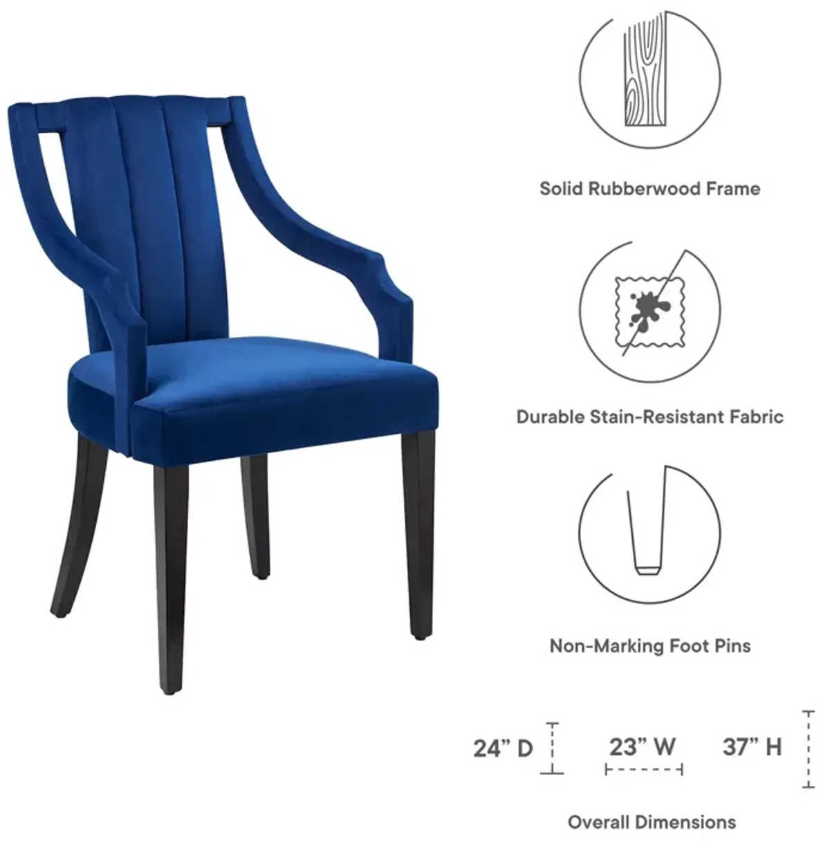 Virtue Performance Velvet Dining Chairs - Set of 2