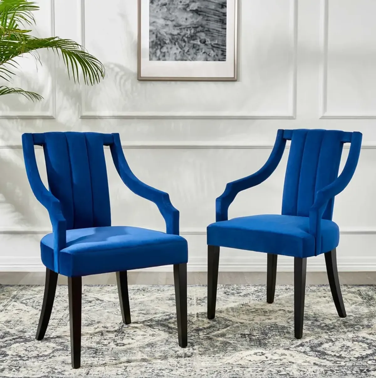 Virtue Performance Velvet Dining Chairs - Set of 2