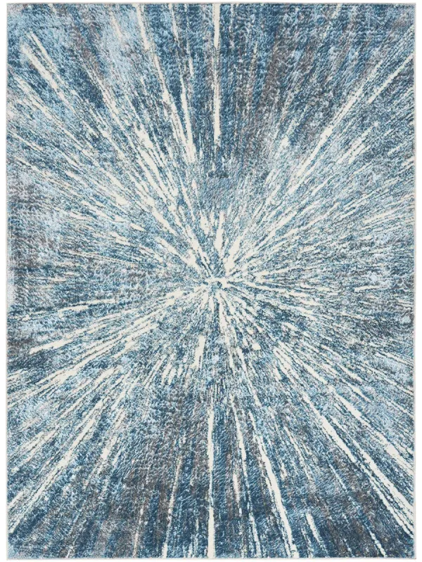 Ambiance AMI01 Blue/Silver 5'3" x 7'3" Rug