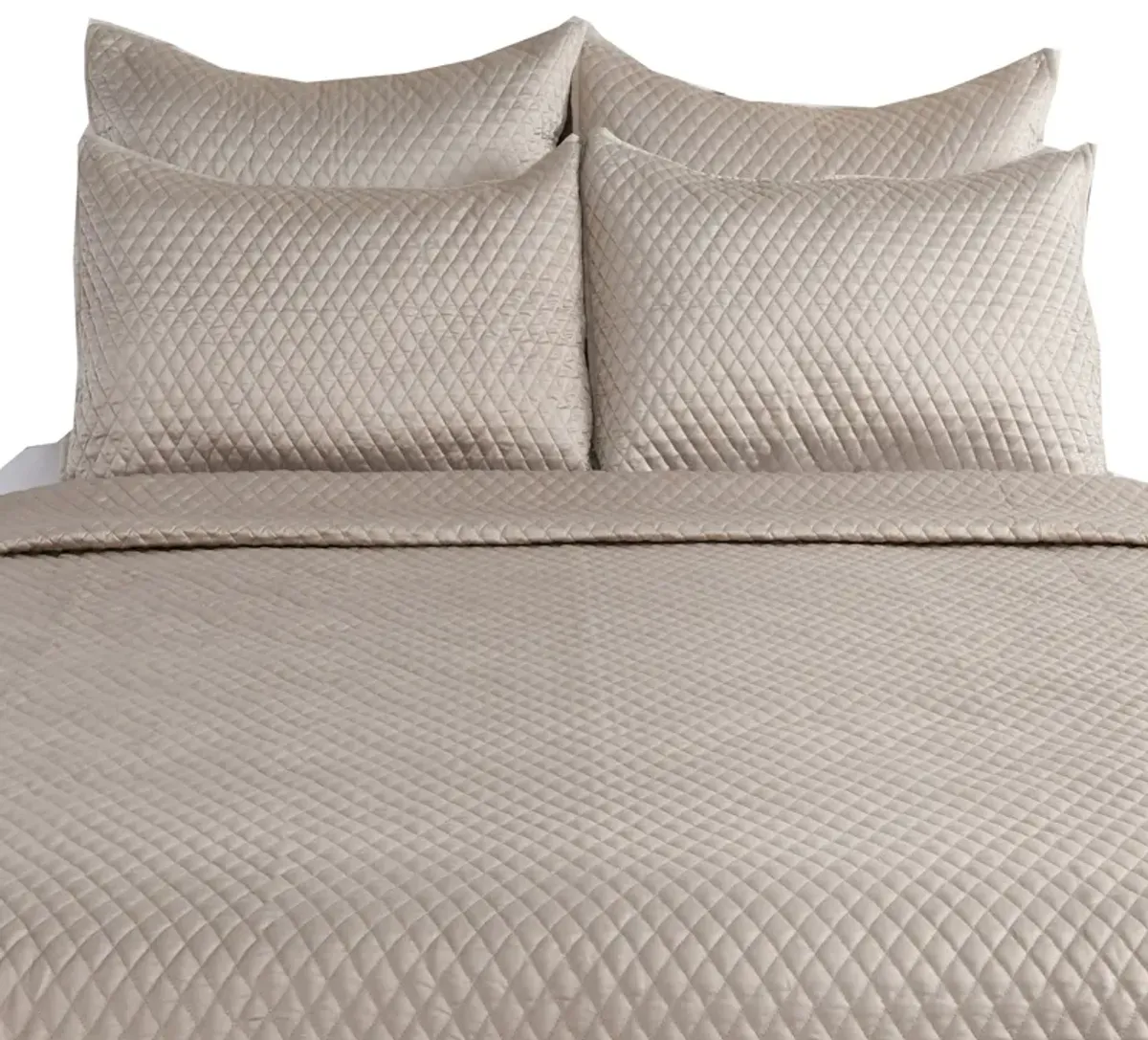 Kahn Hand Stitched Soft Sateen Quilt, Cotton Fill and Binding-Benzara