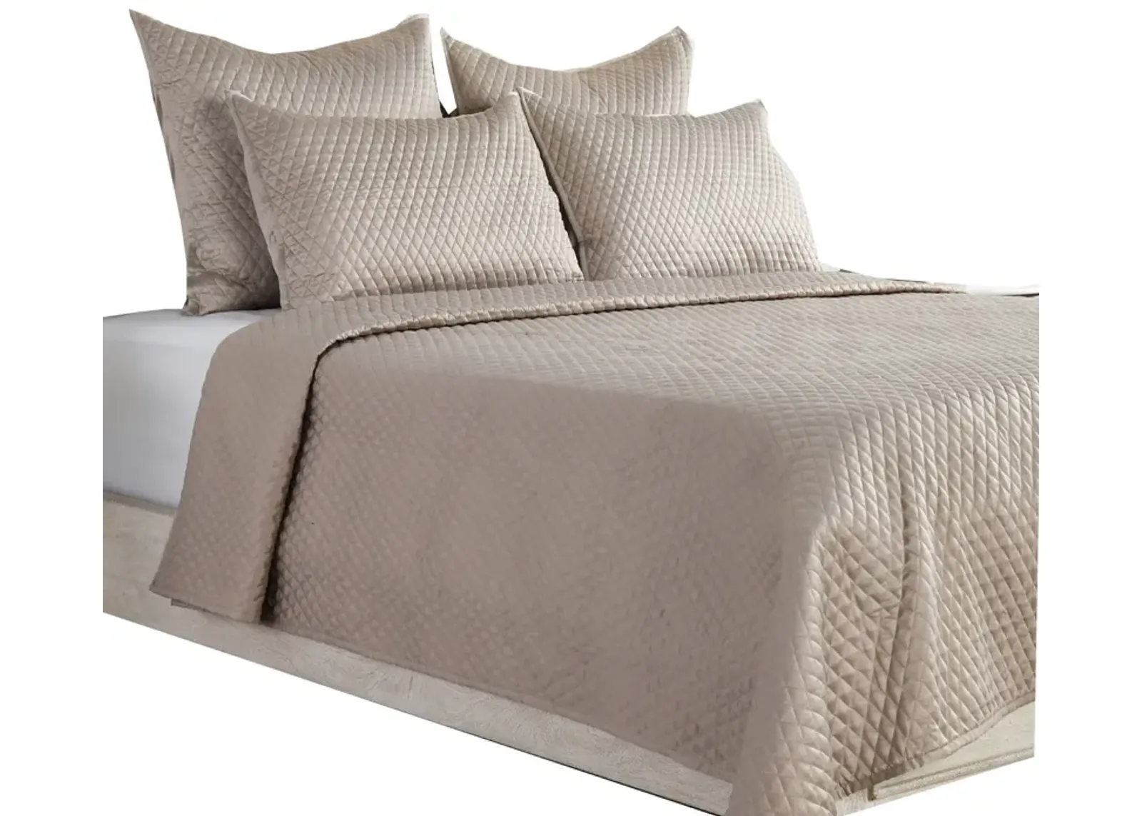 Kahn Hand Stitched Soft Sateen Quilt, Cotton Fill and Binding-Benzara