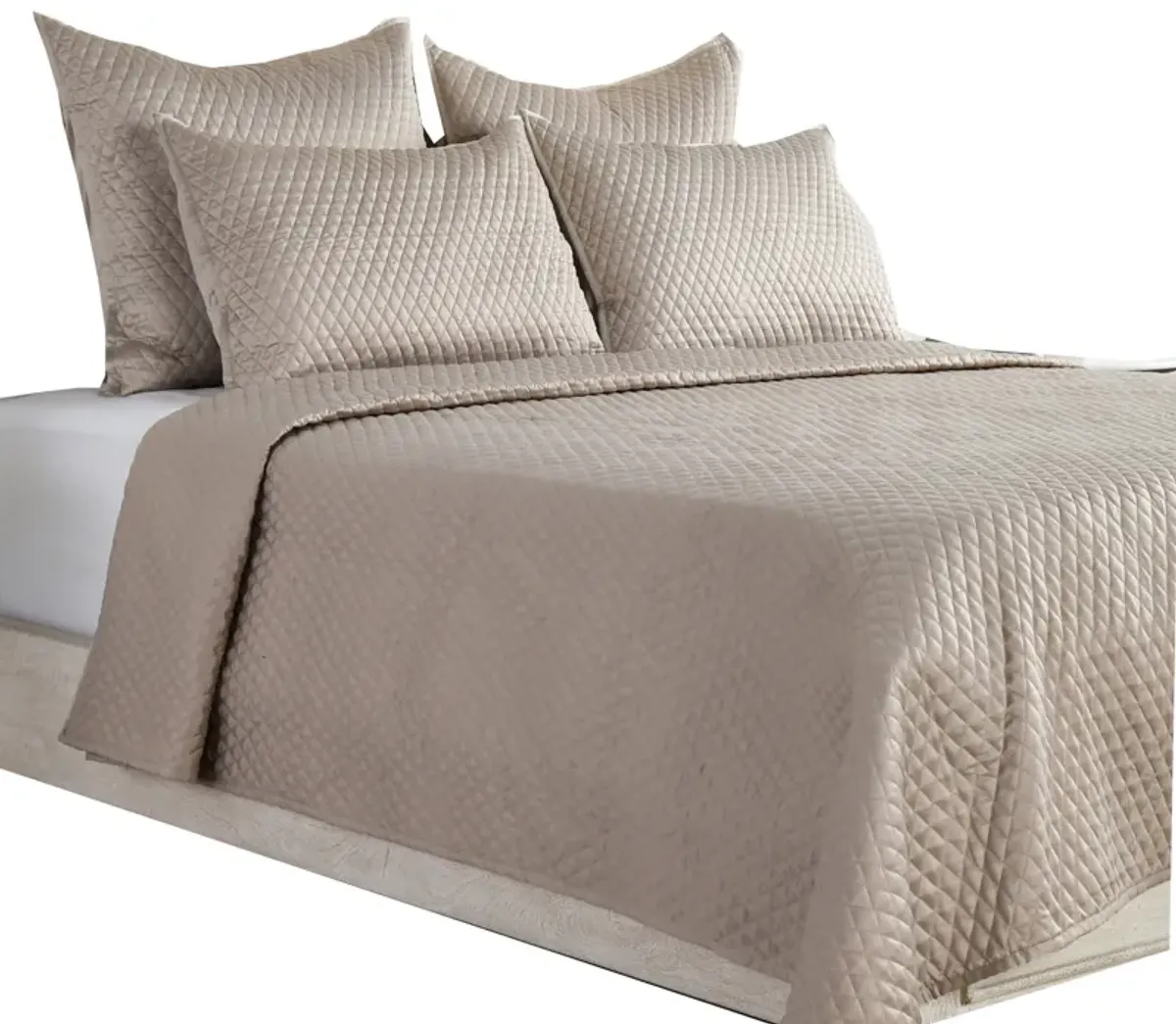 Kahn Hand Stitched Soft Sateen Quilt, Cotton Fill and Binding-Benzara