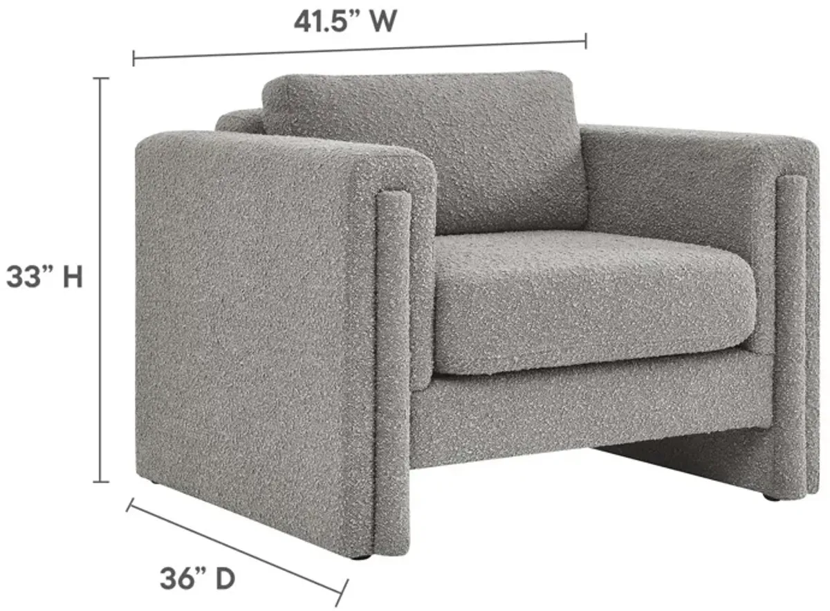 Visible Boucle Fabric Armchair