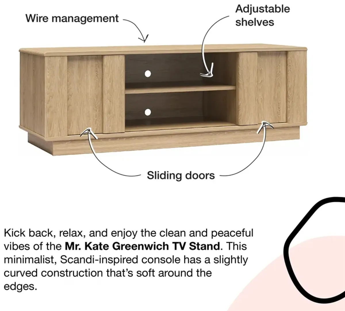 Greenwich TV Stand for TVs up to 65"