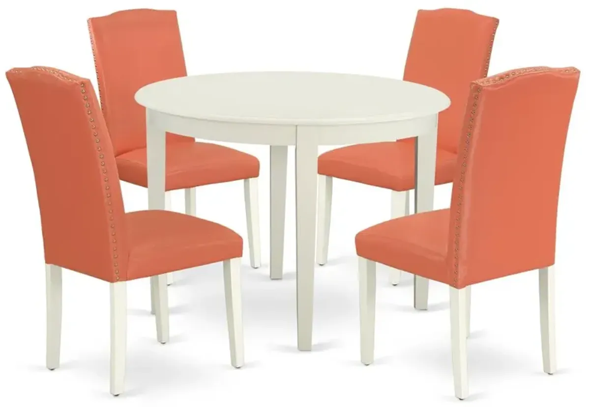 Dining Room Set Linen White, BOEN5-LWH-78