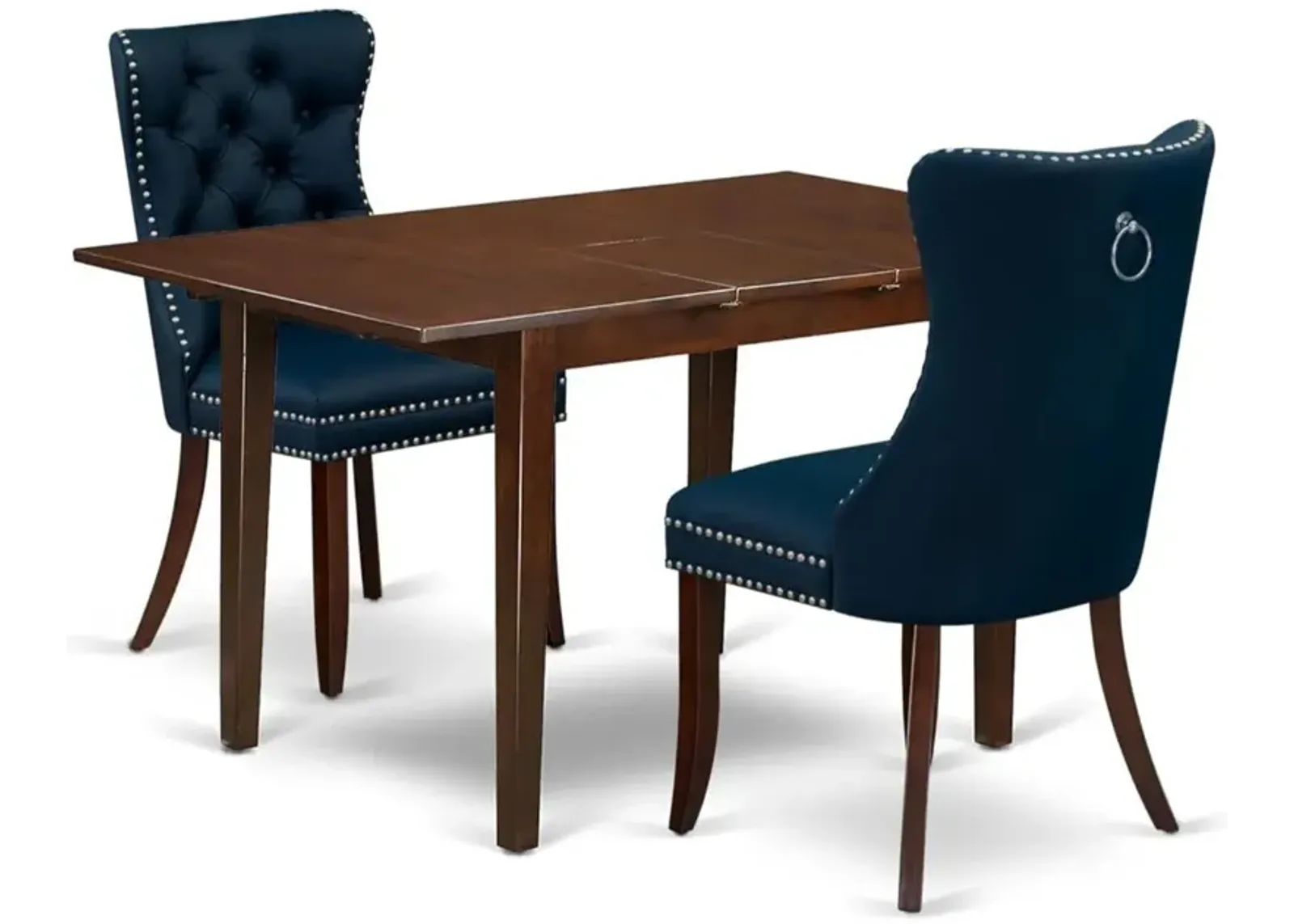 3 Piece Kitchen Table Set Consists of a Rectangle Dining Table