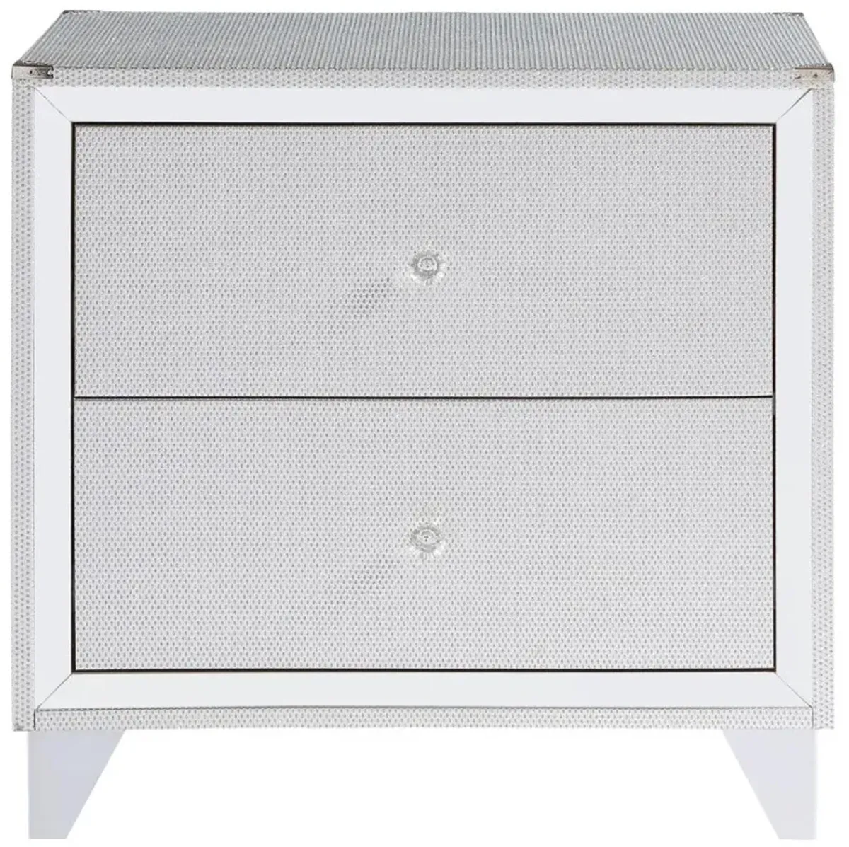 Larue 2-drawer Nightstand with USB Port Silver