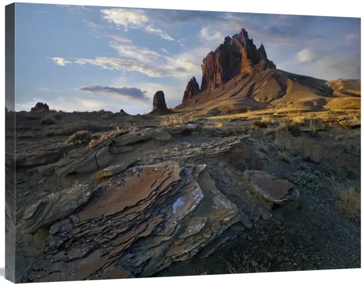 Shiprock, the basalt core of an extinct volcano, New Mexico-Canvas Art-32x24