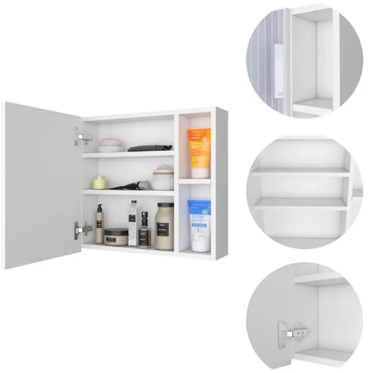 Myrick 2-Shelf Medicine Cabinet With Mirror White