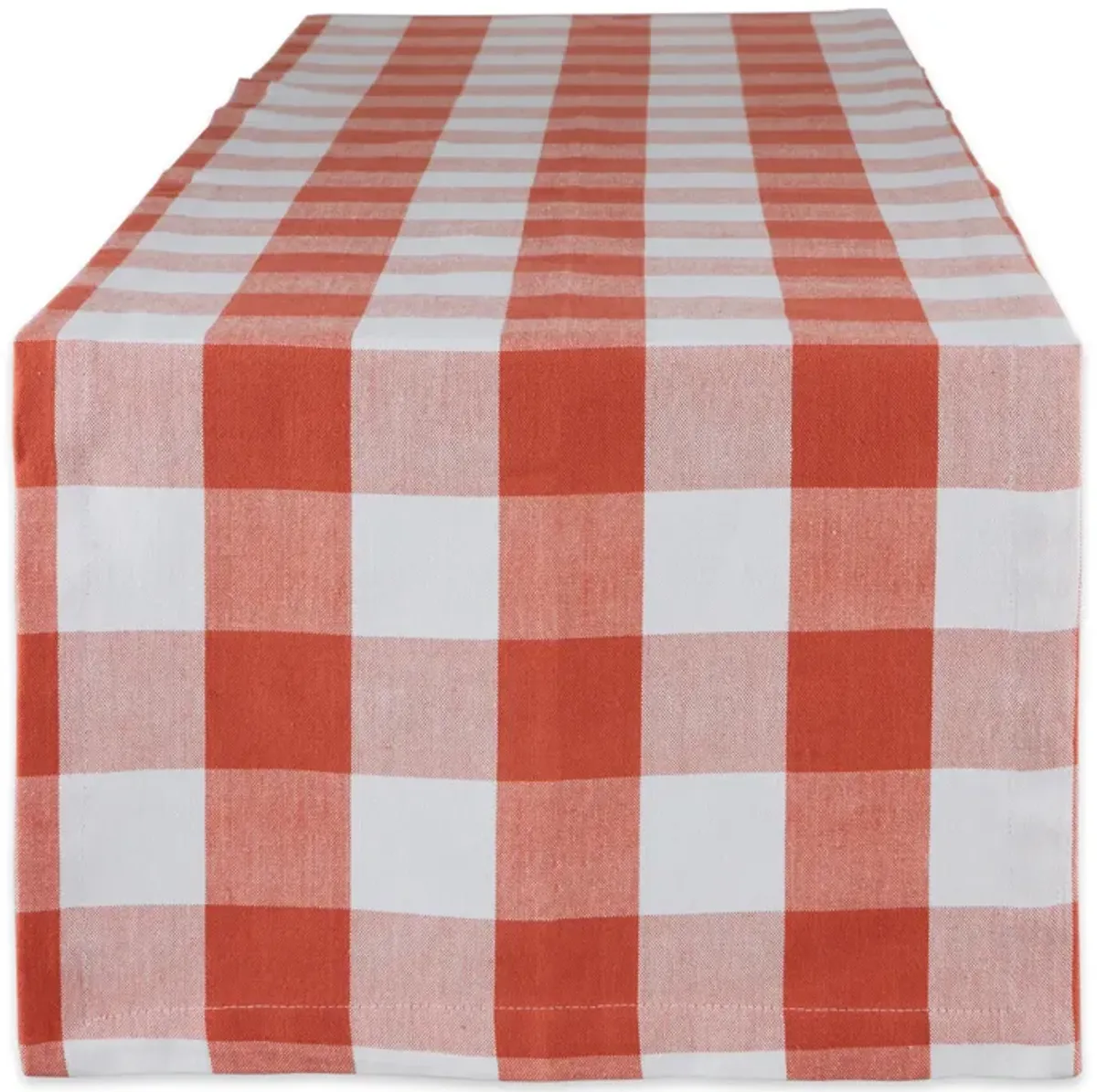 14" x 108" Vintage Red and White Rectangular Home Essentials Buffalo Checkered Table Runner