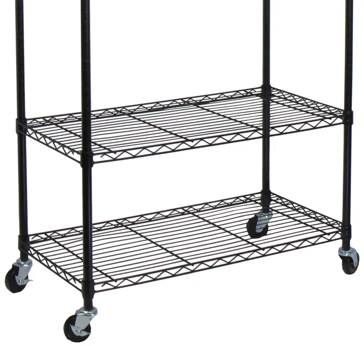 Oceanstar Garment Rack with Adjustable Shelves with Hooks