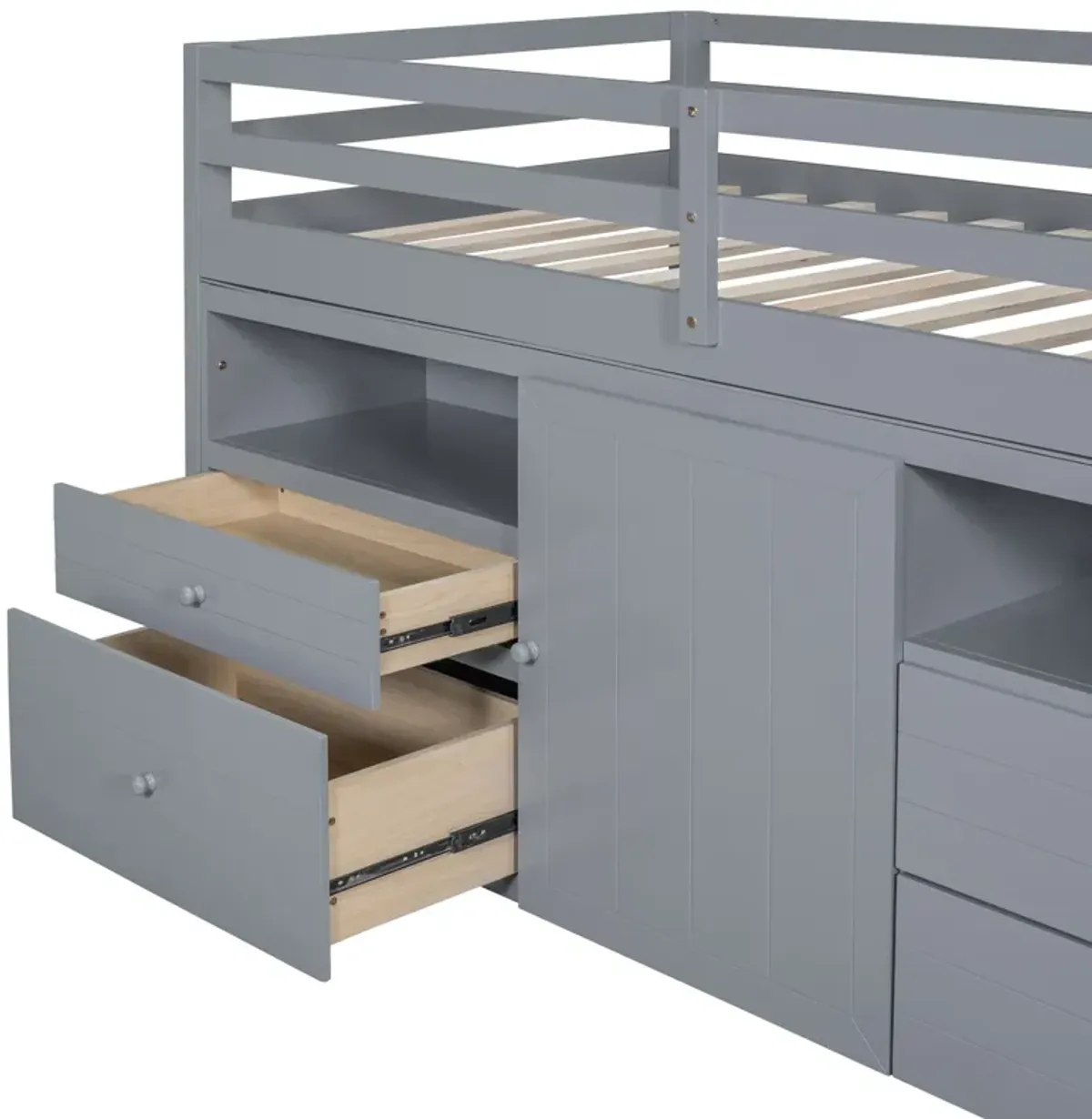 Merax Loft Bed with 4 Drawers