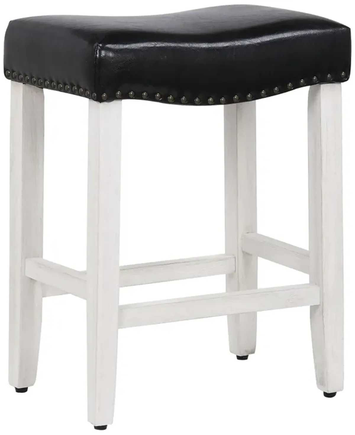 WestinTrends 24" Upholstered Saddle Seat Counter Stool (Set of 2)