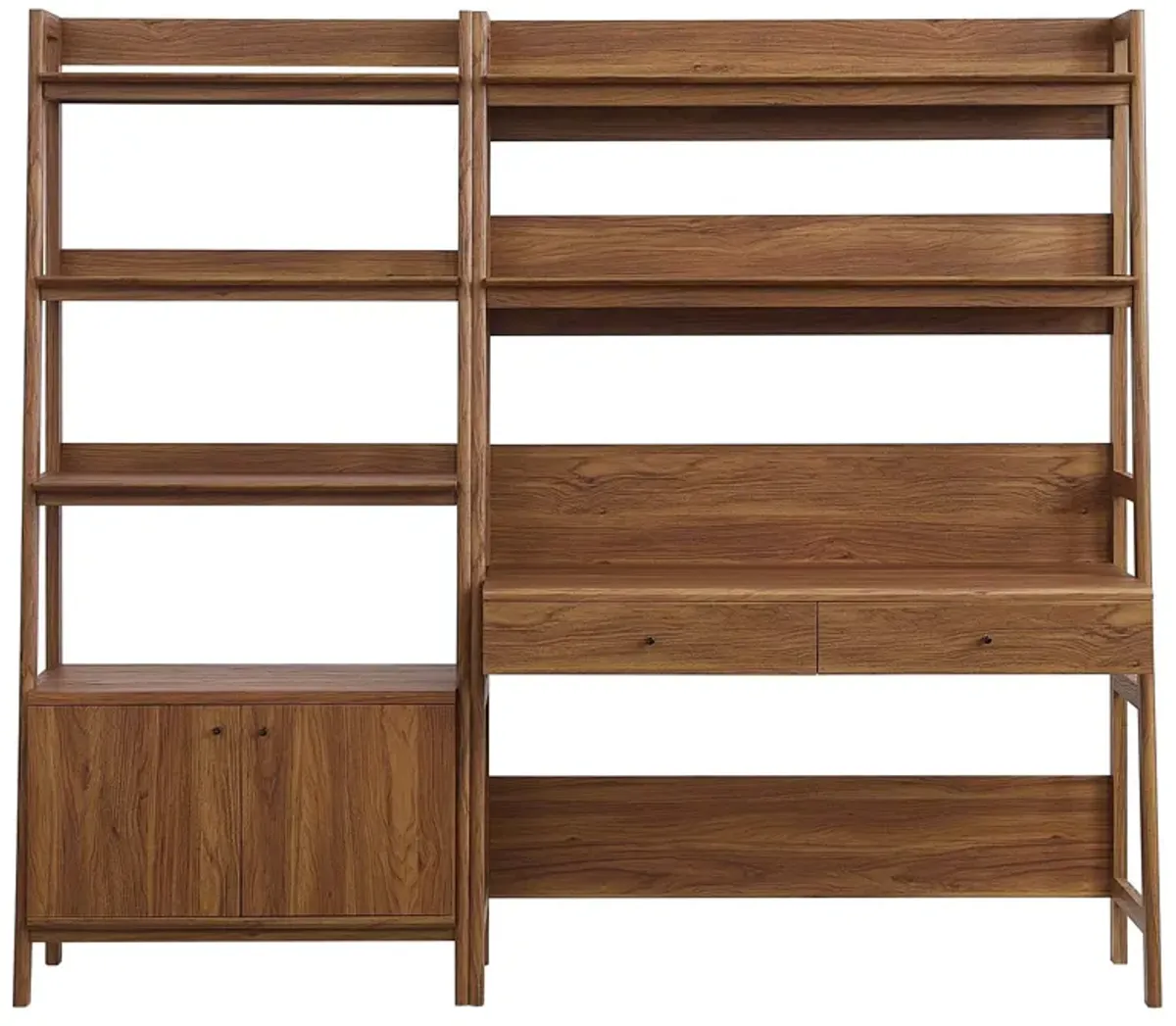 Bixby 2-Piece Wood Office Desk and Bookshelf