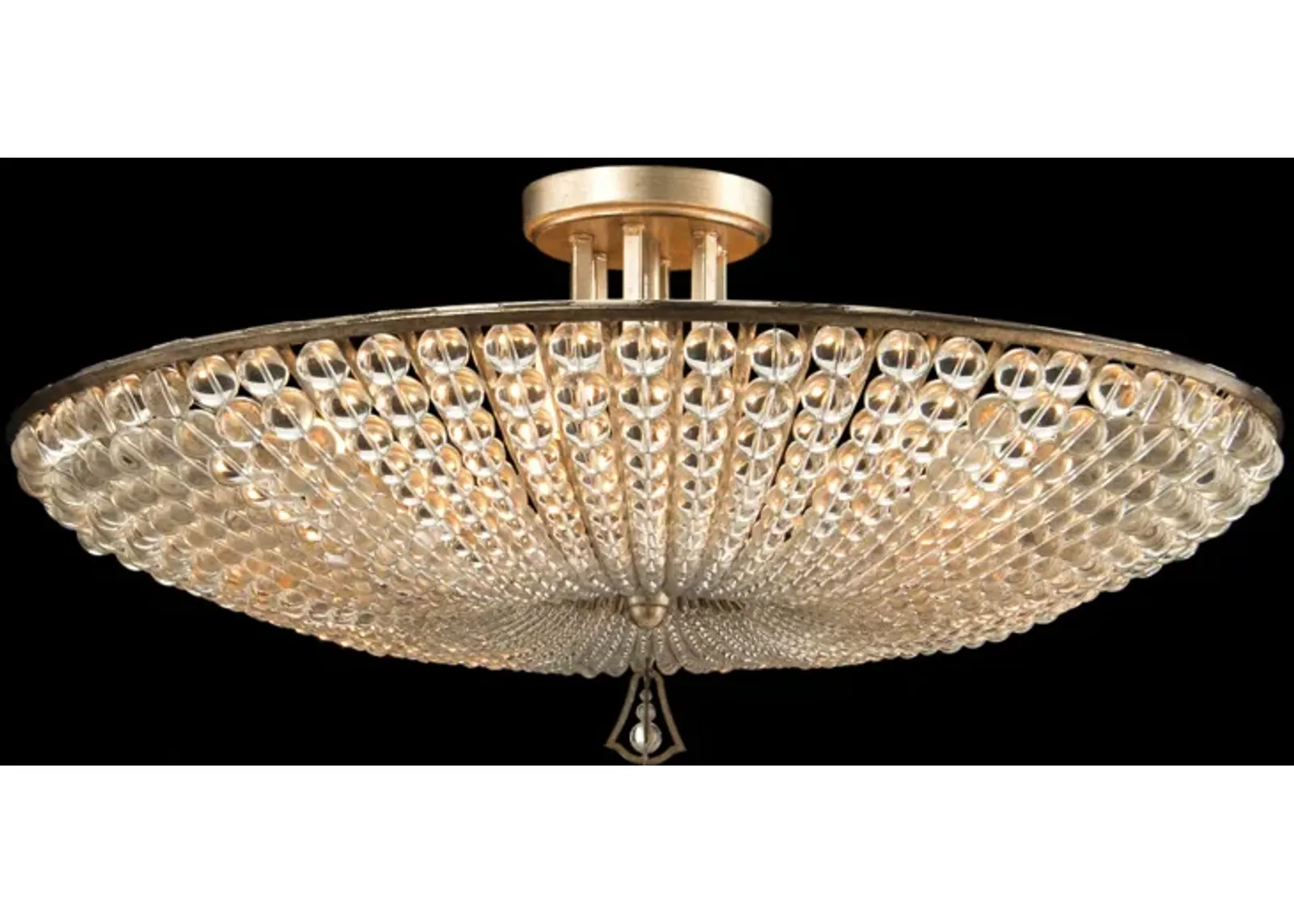 Beaded Crystal Six-Light Semi-Flush