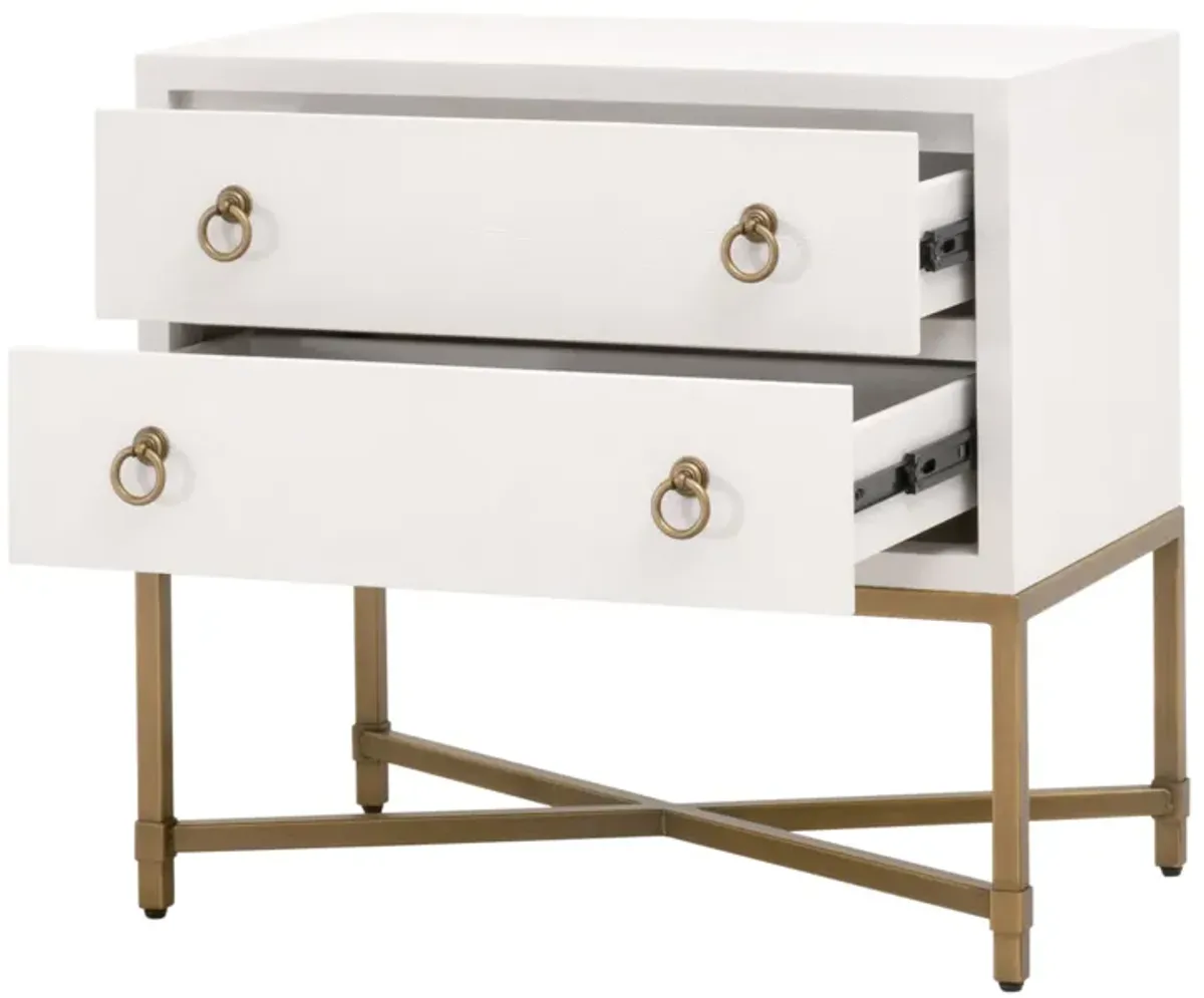 Pearl Shagreen 2-Drawer Nightstand