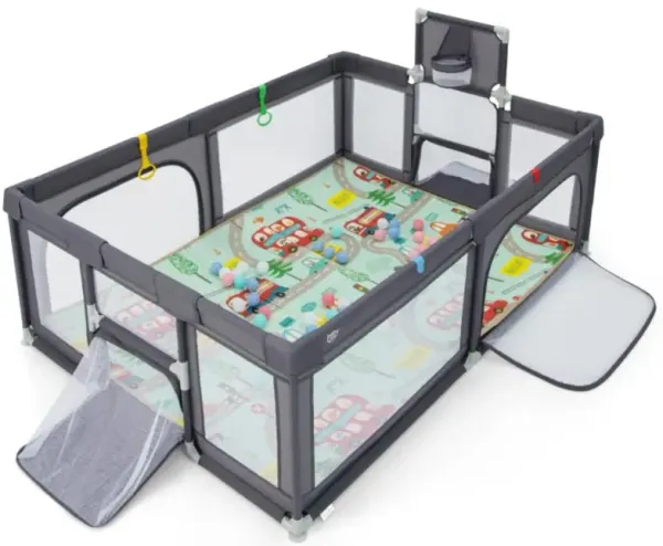 Hivvago Large Baby Playpen with Mat and Ocean Balls