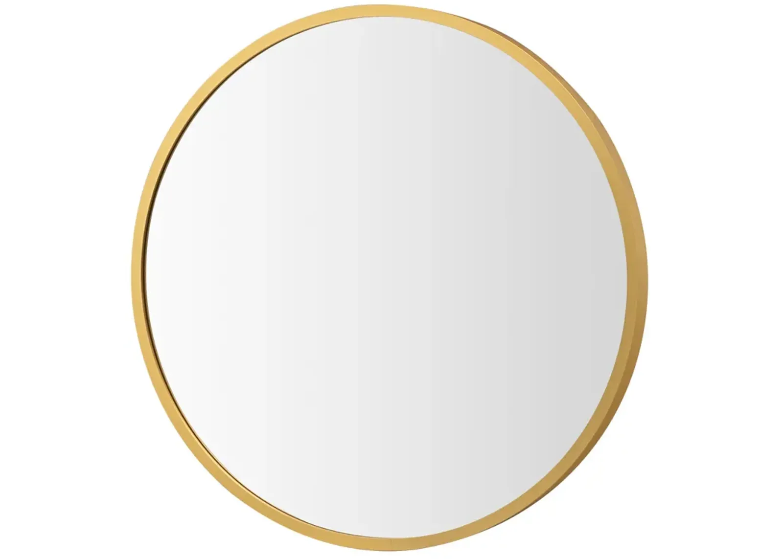 16-inch Round Wall Mirror with Aluminum Alloy Frame