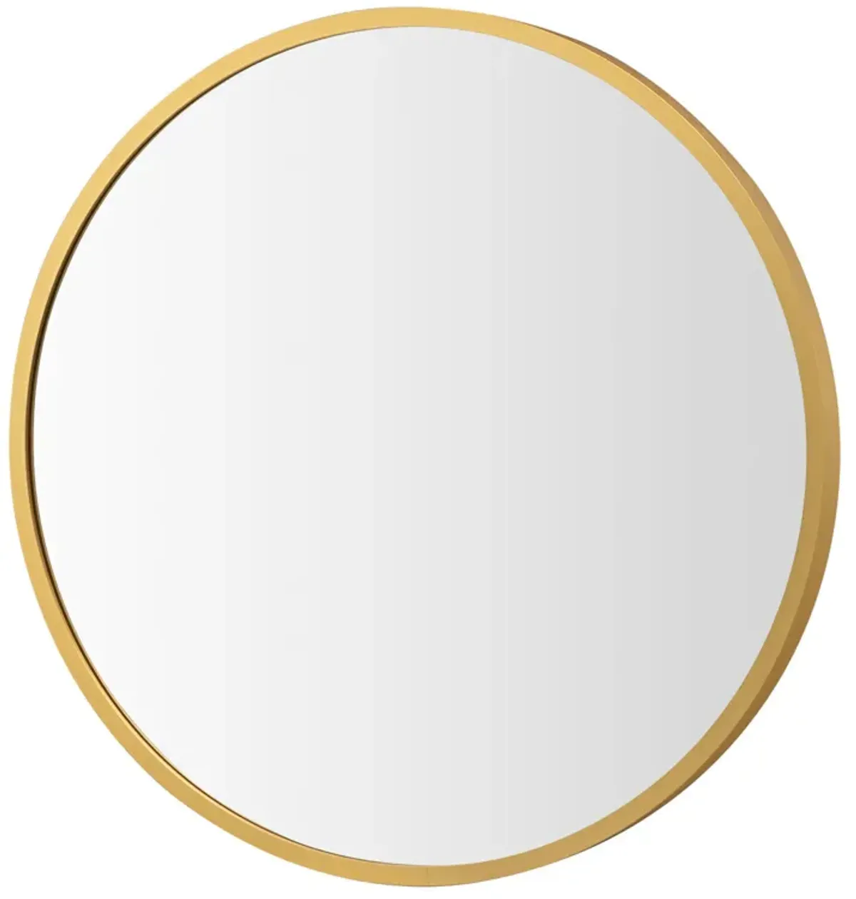 16-inch Round Wall Mirror with Aluminum Alloy Frame