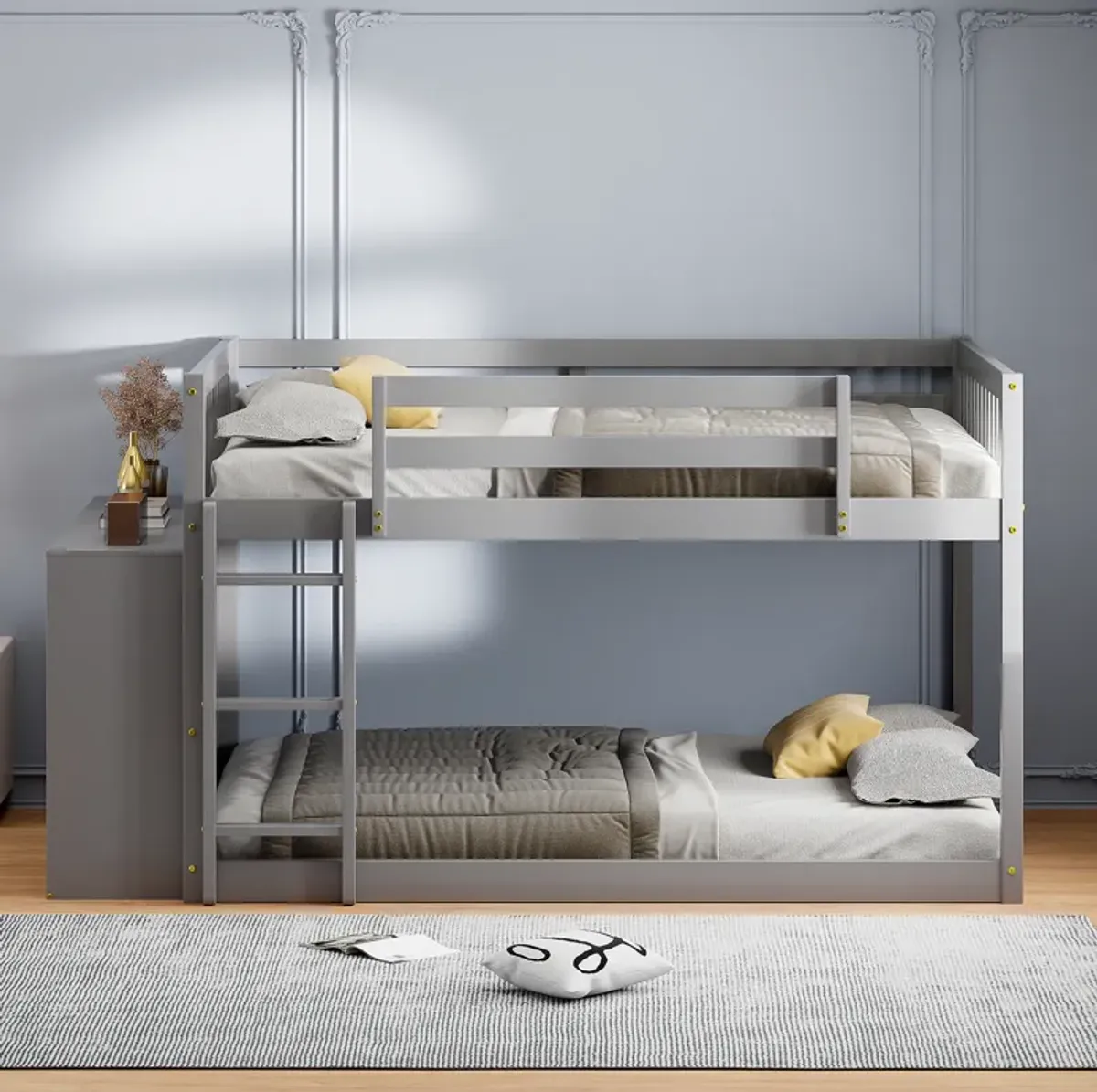 Merax Modern Bunk Bed with 4 Drawers