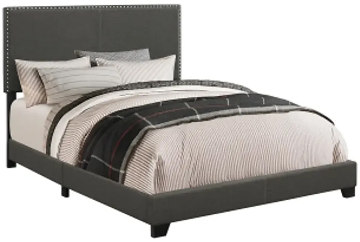 Espresso Upholstered Eastern King Bed-Benzara