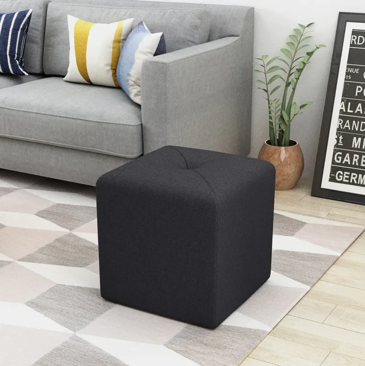 Versatile Square Ottoman Enhance Living Spaces, Restful Companion