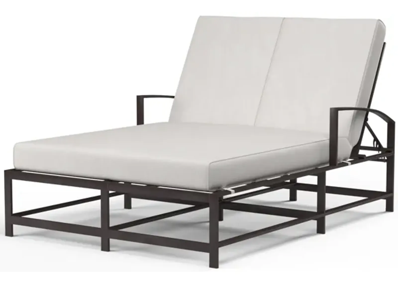 La Jolla Double Chaise in Canvas Flax w/ Self Welt