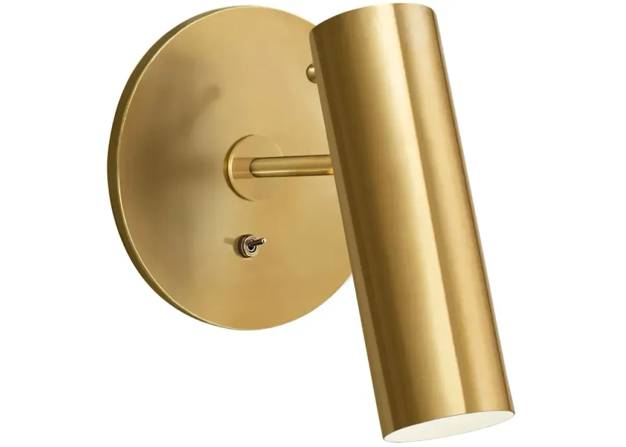 Lancelot Pivoting Light in Hand-Rubbed Antique Brass