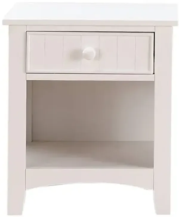 Streamdale Modern Nightstand with Drawer and Storage Shelves