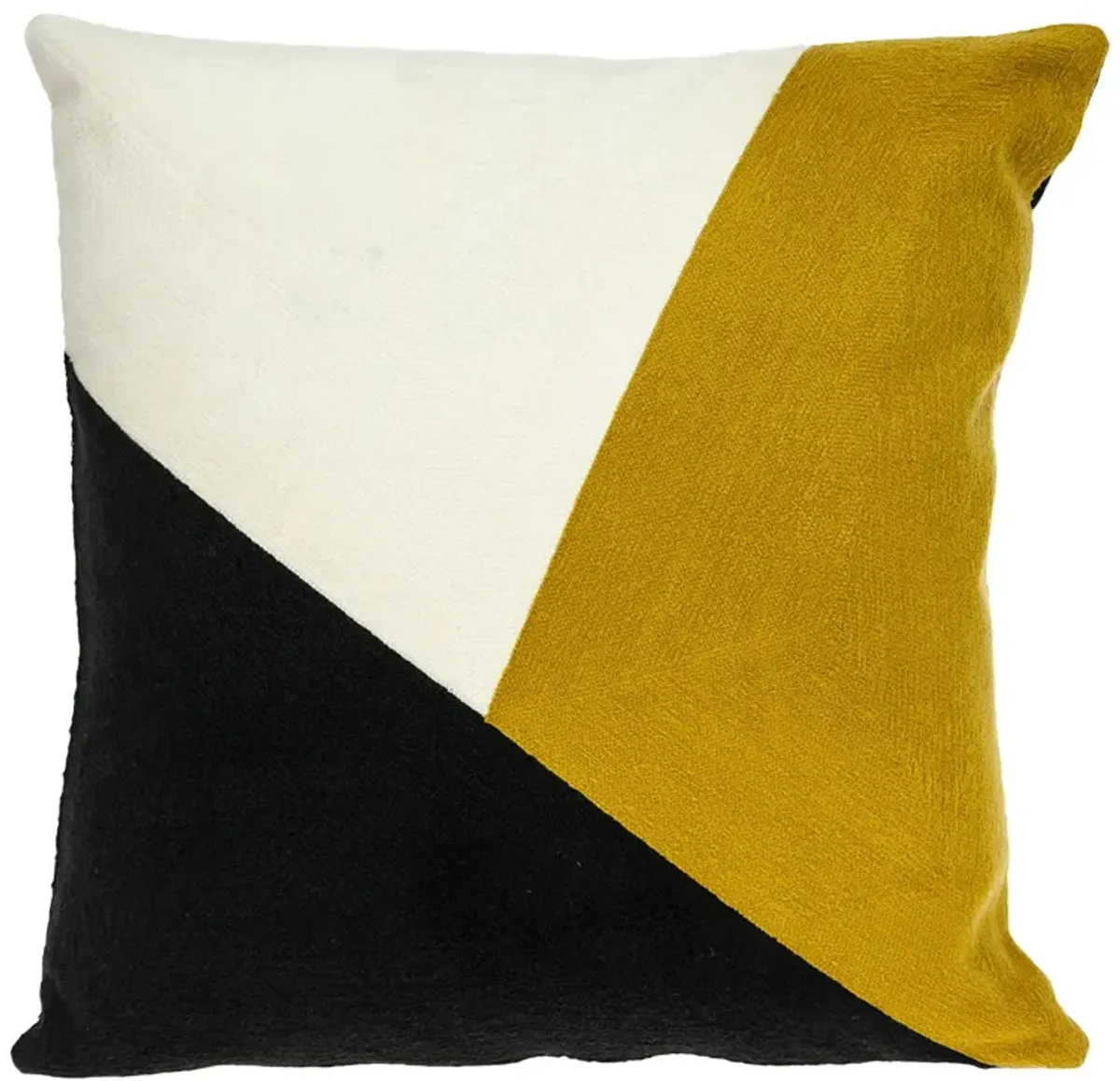 20" Multicolor Acrylic Embroidered Pattern Throw Pillow