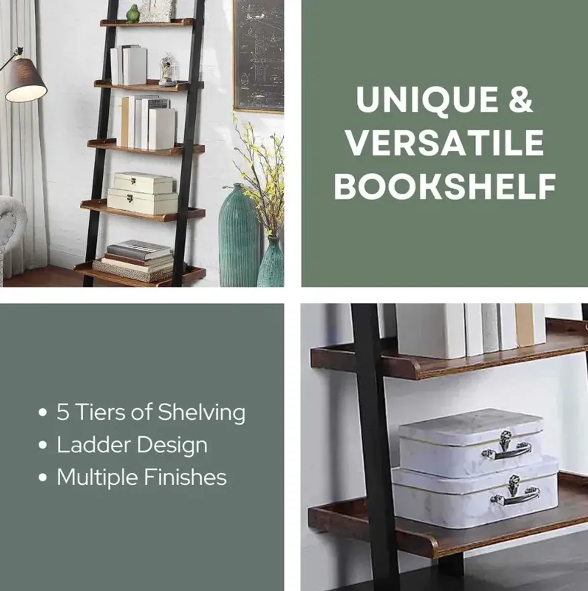 Convience Concept, Inc. American Heritage Bookshelf Ladder