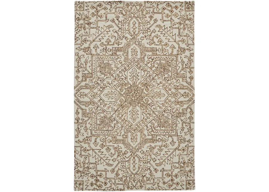 Belfort 8778F Ivory/Brown 5' x 8' Rug