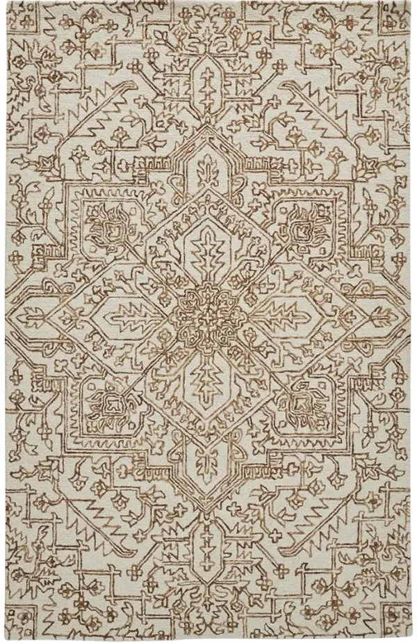Belfort 8778F Ivory/Brown 5' x 8' Rug