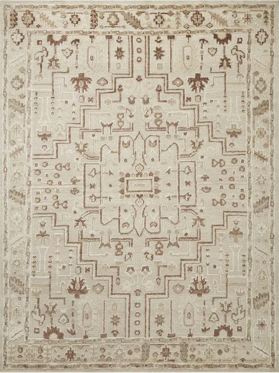 Ingrid ING-01 Ivory / Earth 2''0" x 3''0" Rug by Magnolia Home By Joanna Gaines