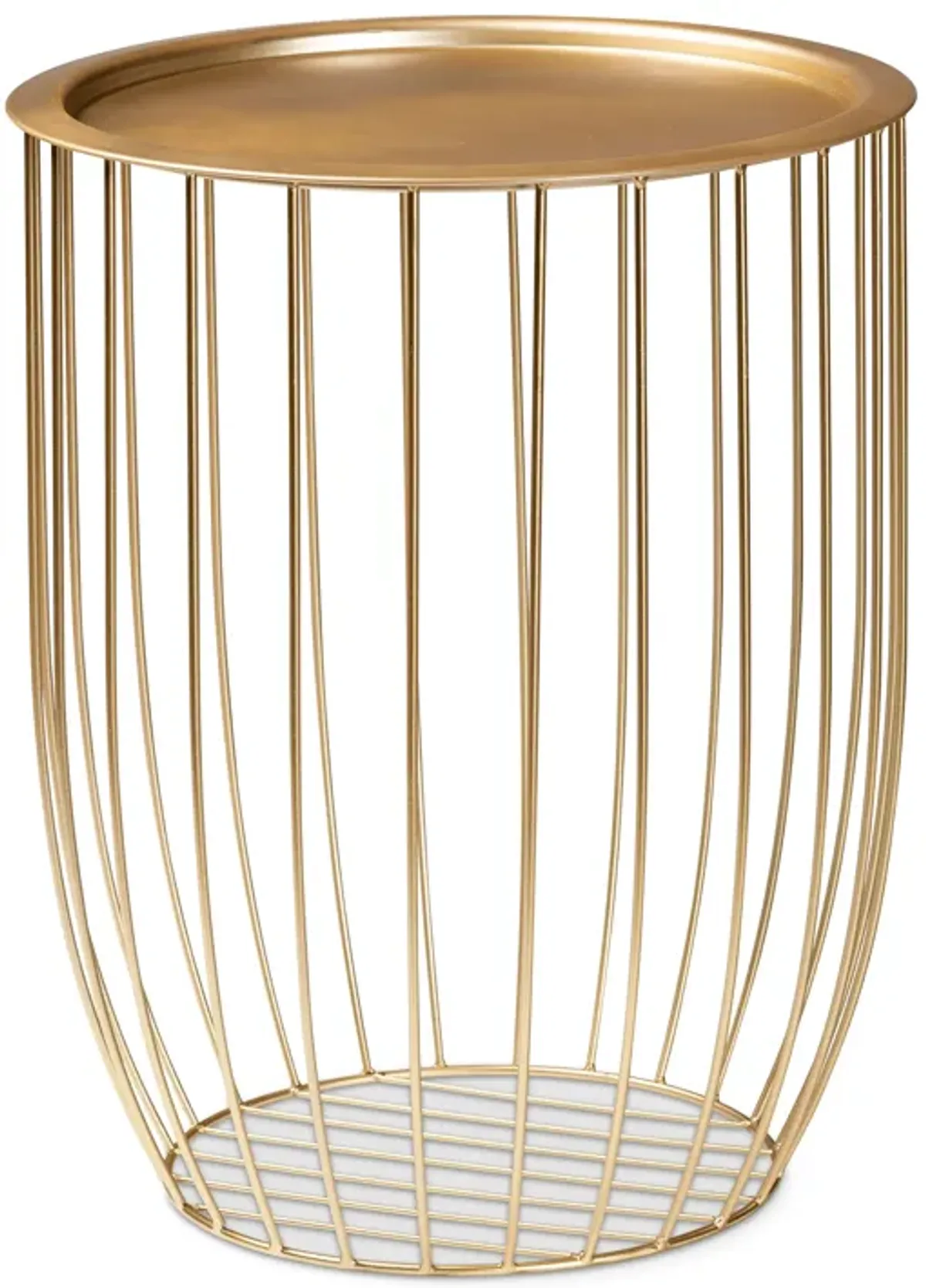 Baxton Studio Mabon Modern And Contemporary Gold Finished Metal End Table