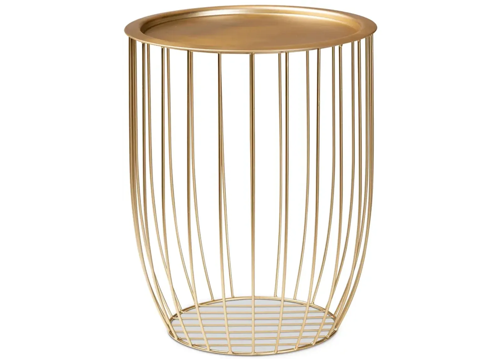 Baxton Studio Mabon Modern And Contemporary Gold Finished Metal End Table