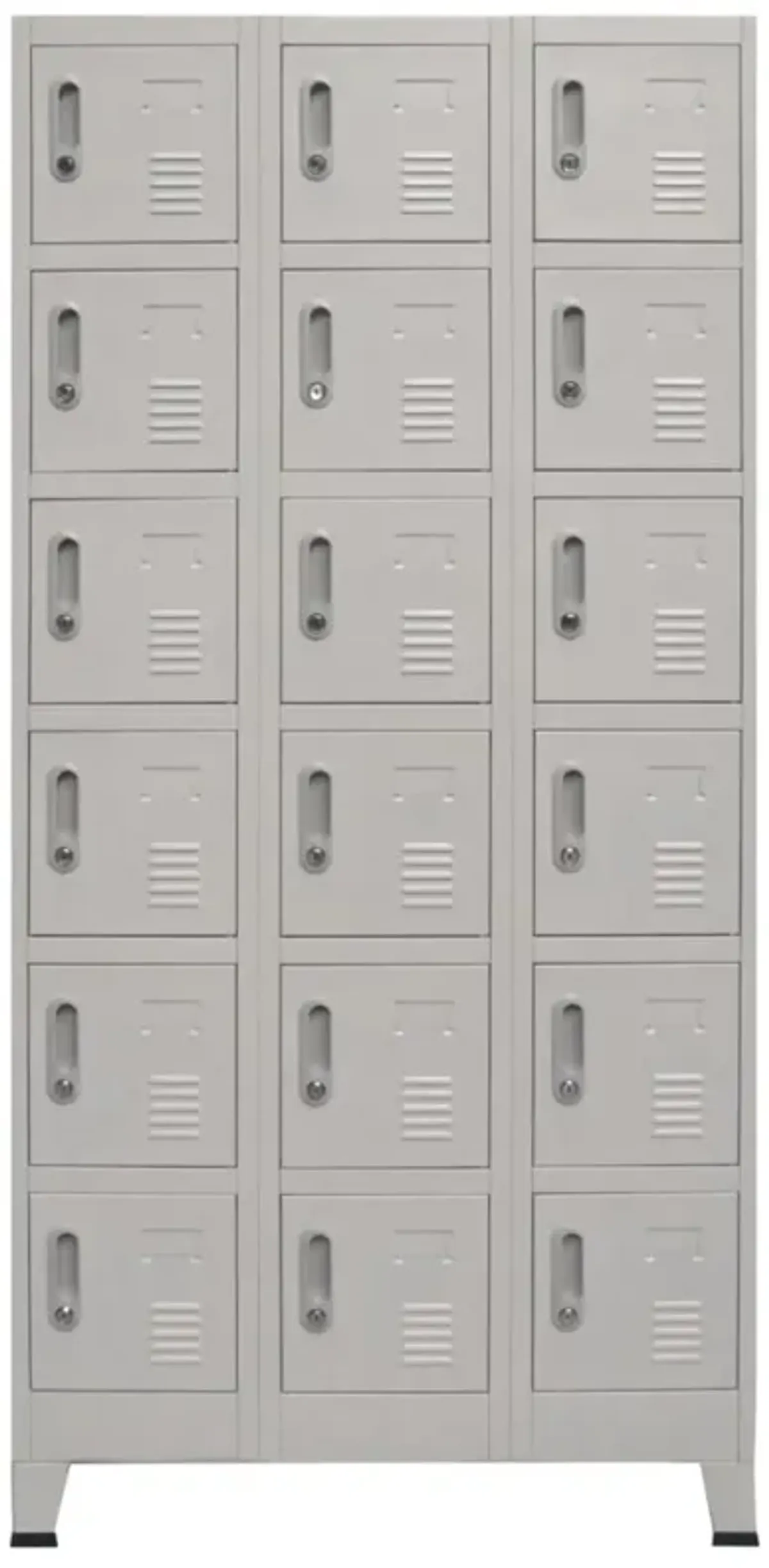 vidaXL Locker Cabinet with 18 Compartments Metal 35.4"x15.7"x70.9"