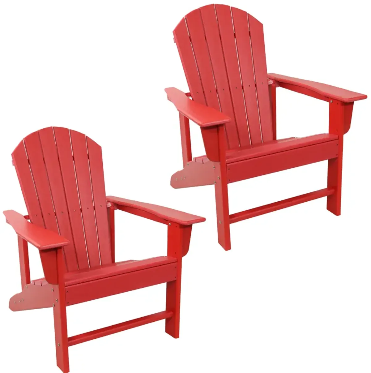 Sunnydaze Upright HDPE Raised Outdoor Adirondack Chair