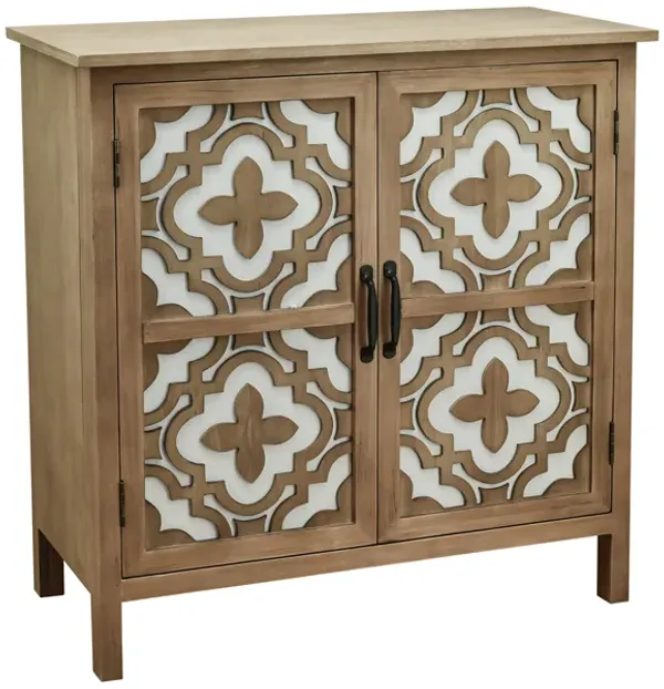 Hand-Carved 2-Doors Accent Cabinet - Traditional Craftsmanship and Functionality Combined