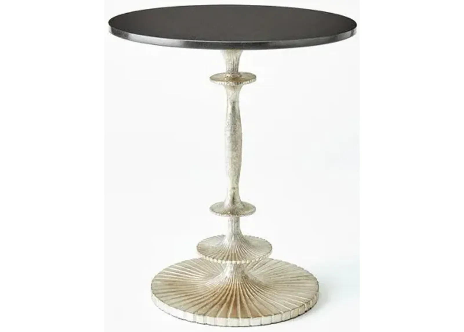 Fluted Side Table- Silver